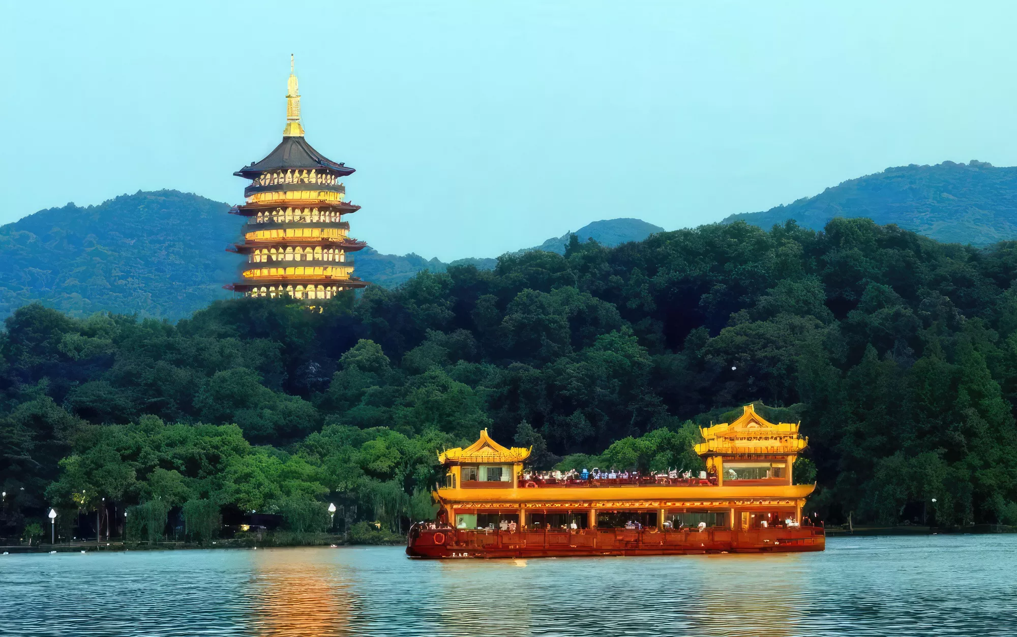 Baoshi Gaily Painted Pleasure Boat 6