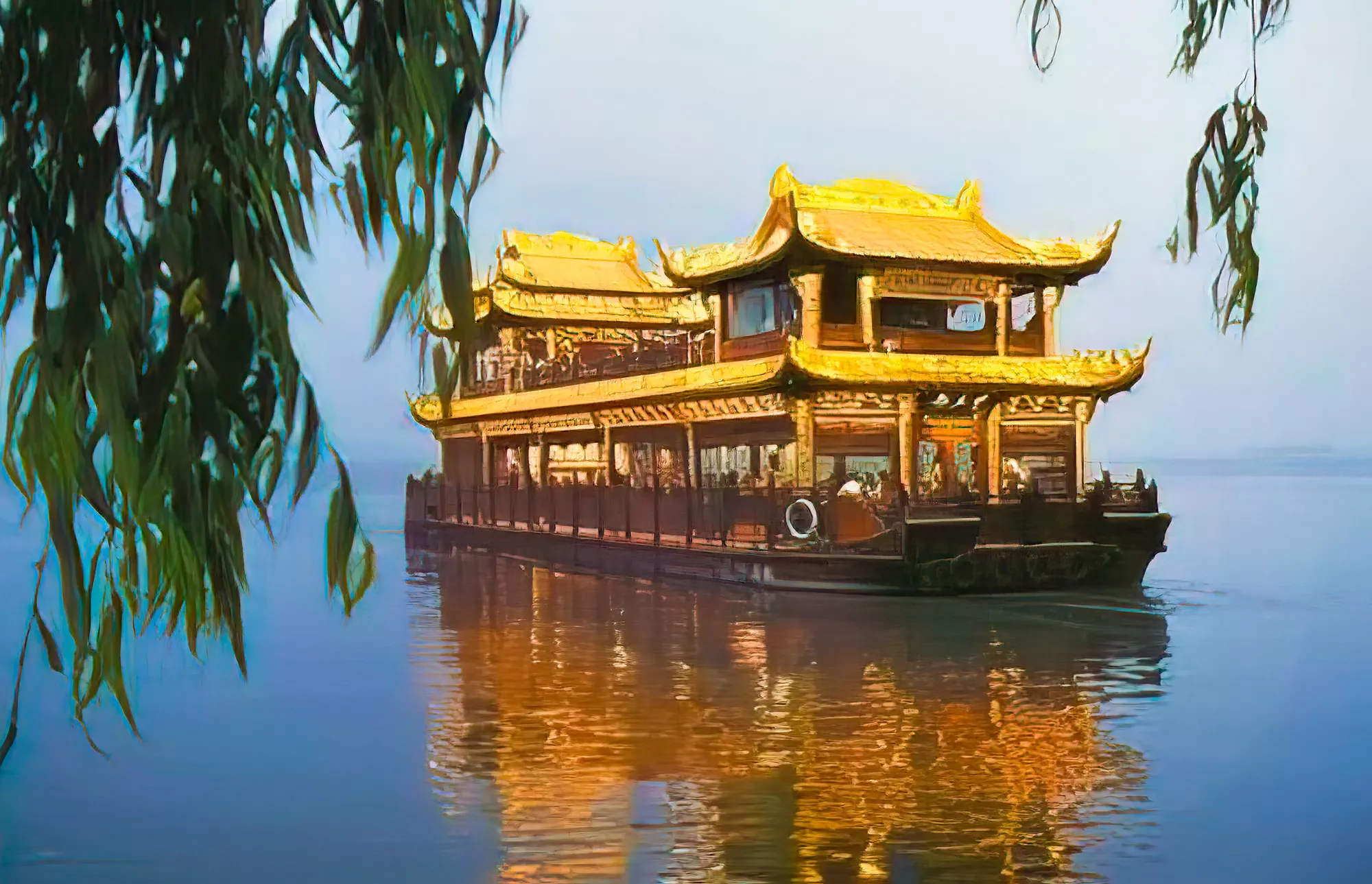Baoshi Gaily Painted Pleasure Boat 3
