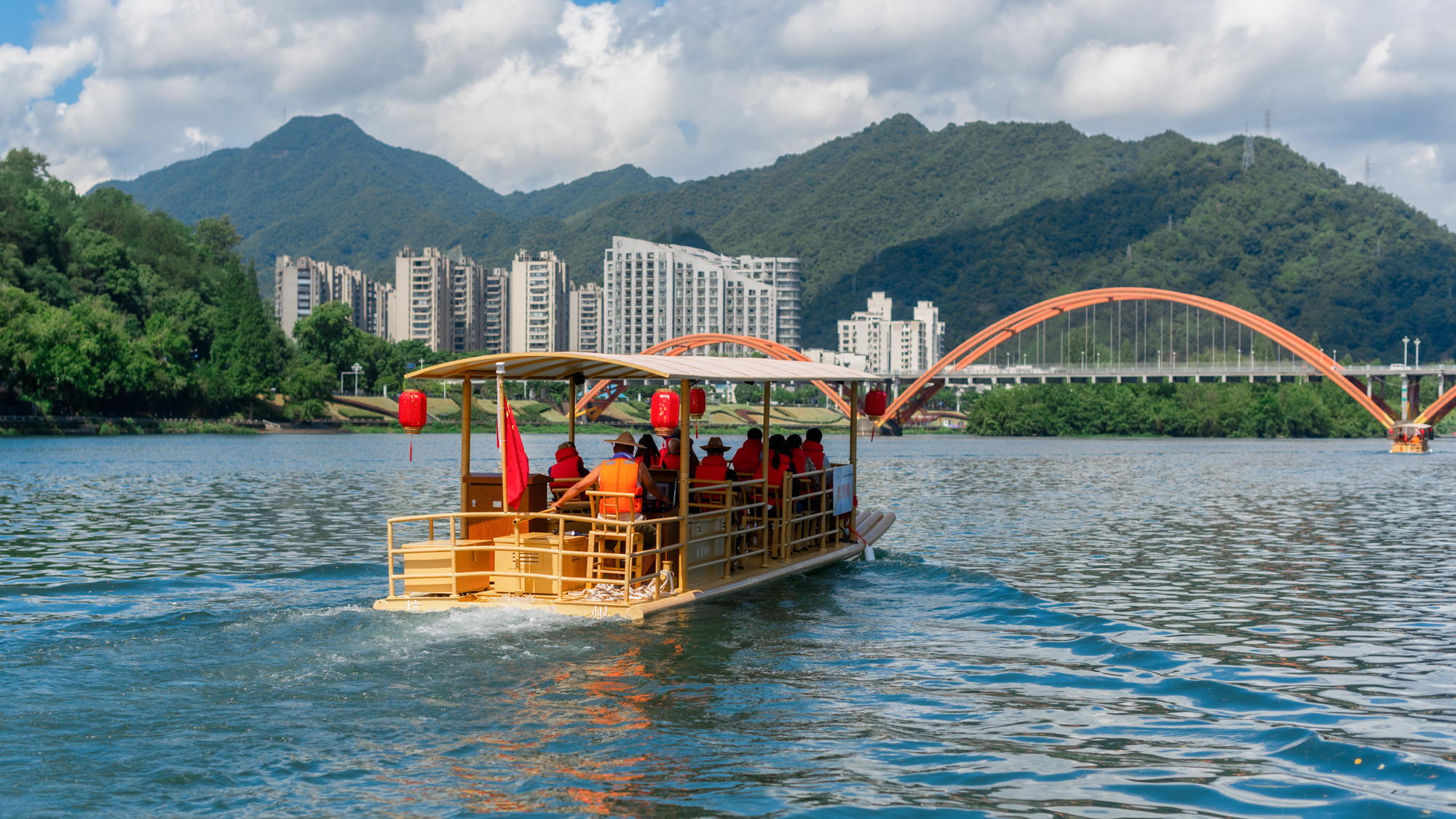 Imitation Bamboo Raft Boat 5