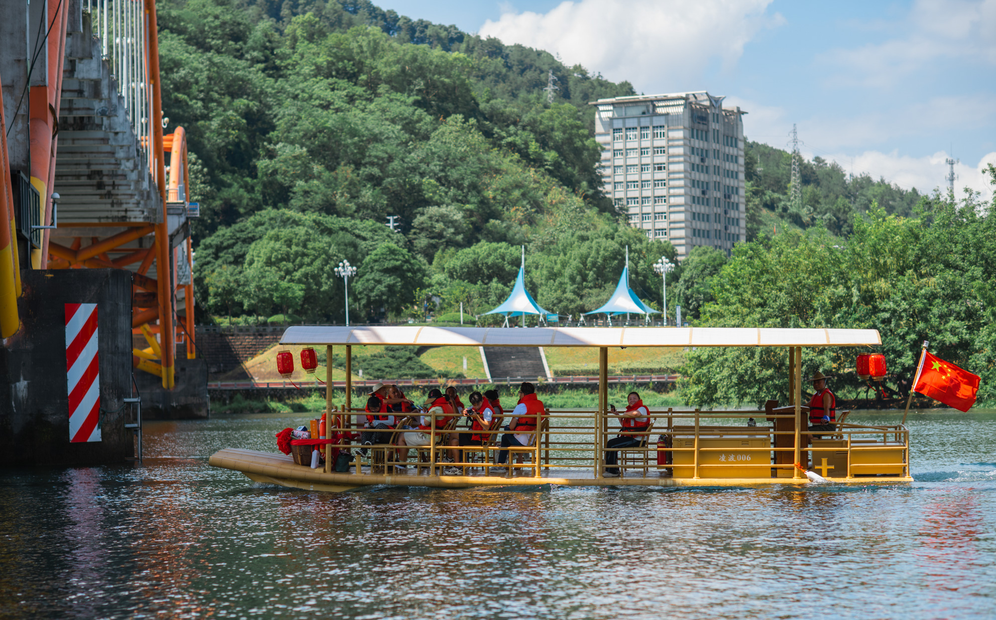 Imitation Bamboo Raft Boat 4